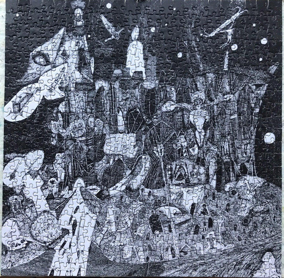 RUDIMENTARY PENI - DEATH CHURCH JIGSAW - ARTWORK BY NICK BLINKO